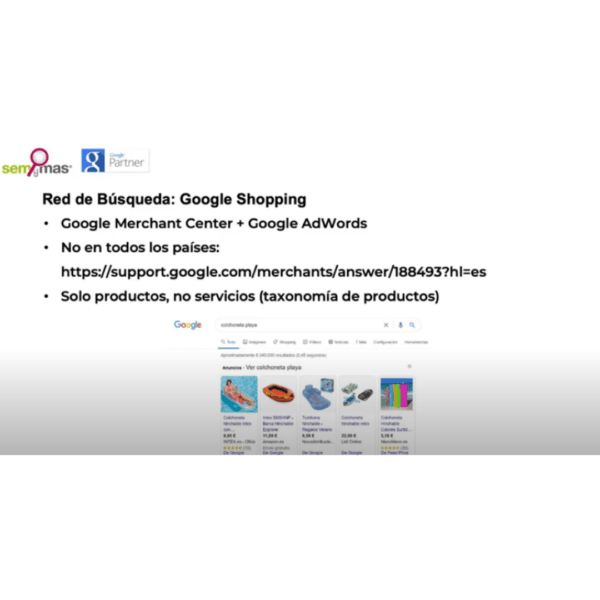 Seminario 3: Configuración de Campañas de Google™ Ads™: Shopping. Conversiones y Remarketing